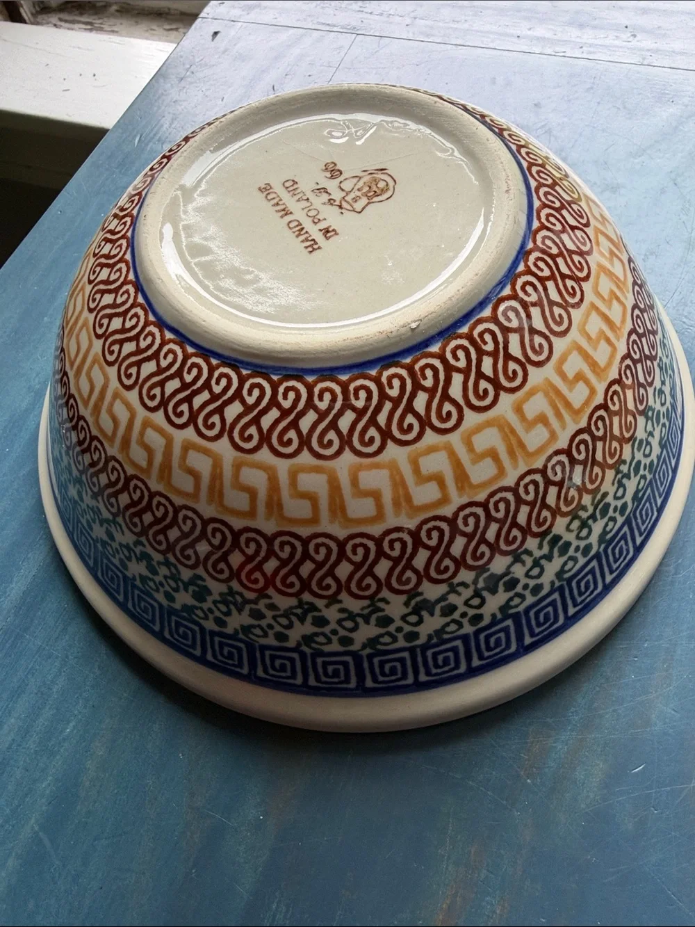 Blue Rose Pottery Bowl Athena Polish ceramic